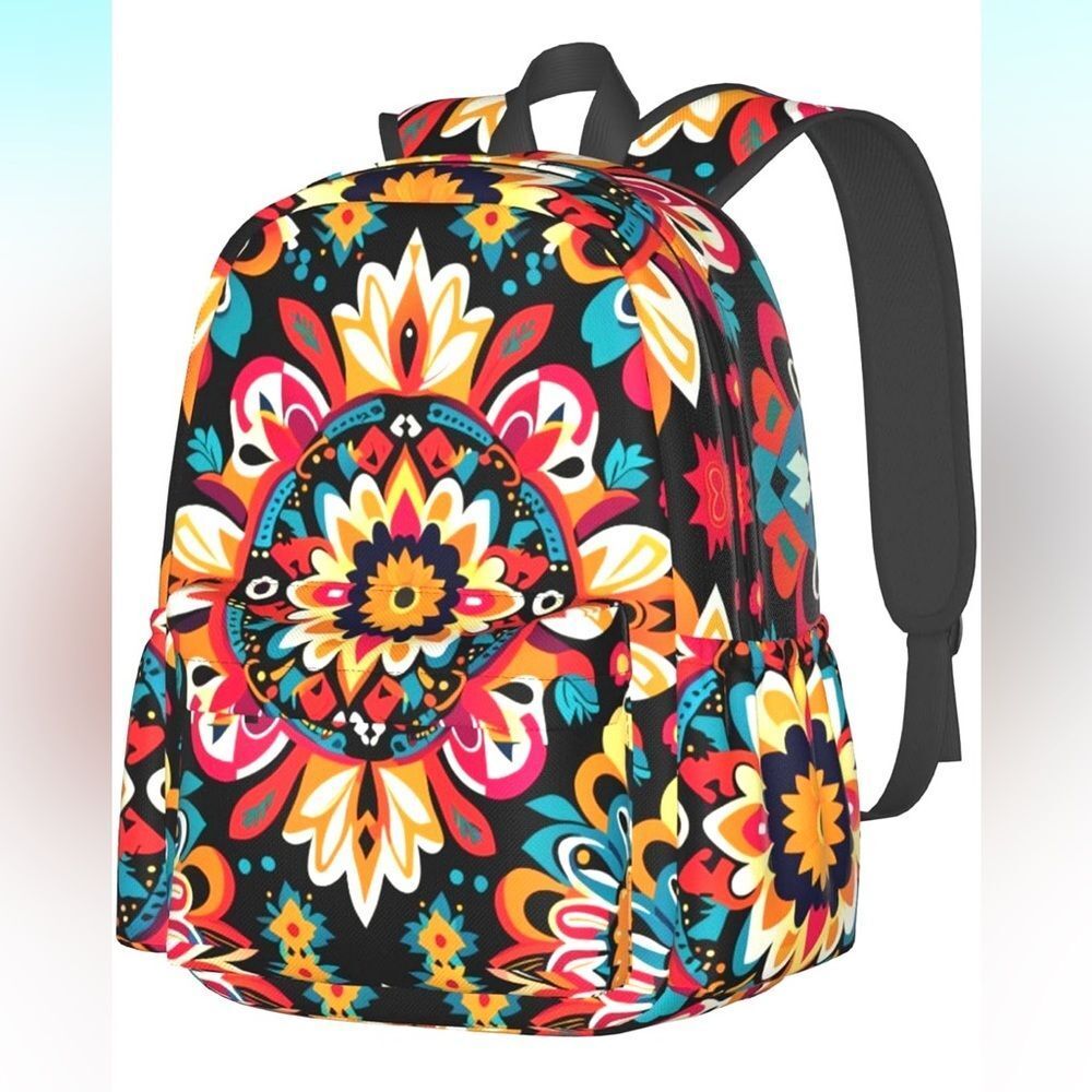 Floral Backpack, School Book bag,  Laptop Backpack Padded Straps NEW